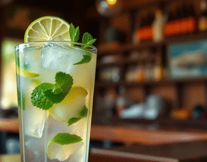 Les ingrédients essentiels pour la recette mojito : rhum blanc, menthe, citrons verts, et sucre de canne, joliment disposés sur une ardoise.