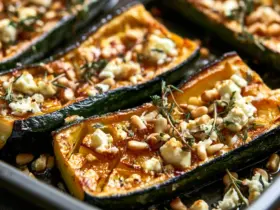 Courgettes rôties au four caramélisées à la feta