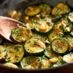 Courgettes à la poêle dorées à l'ail et aux herbes