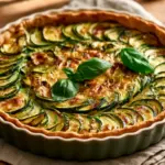 Tarte à la courgette ricotta et basilic en rosace