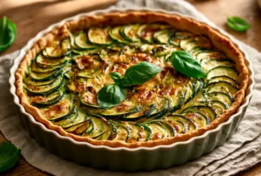 Tarte à la courgette ricotta et basilic en rosace