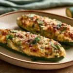 Courgettes farcies légères au four gratinées au parmesan
