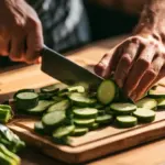 Comment préparer les courgettes : couper en rondelles