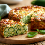 Flan de courgettes léger sans pâte tranché