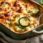 Gratin de courgettes léger doré au four