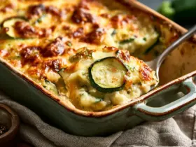 Gratin de courgettes léger doré au four