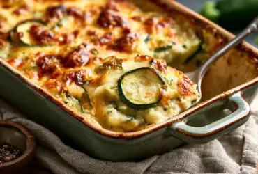 Gratin de courgettes léger doré au four