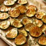 Courgettes au four rôties dorées sur plaque