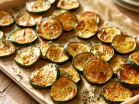 Courgettes au four rôties dorées sur plaque