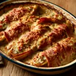 Plat d'endives au jambon gratinées à la béchamel, doré et bouillonnant