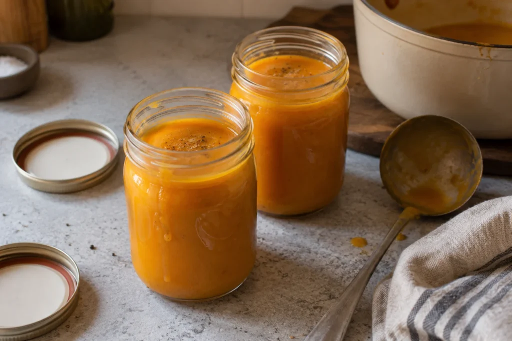 Soupe butternut Thermomix : butternut épluchée et coupée en cubes réguliers sur une planche