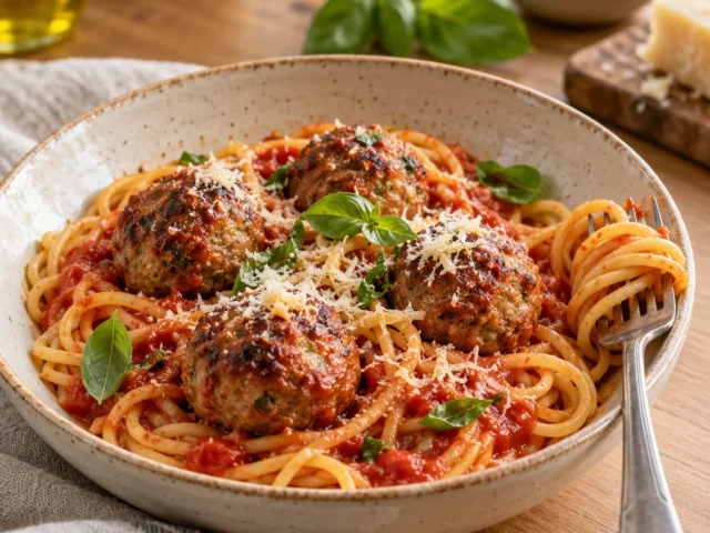 Boulettes de viande hachée au four, sauce tomate : moelleuses et sans friture